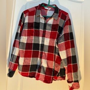 Riders by Lee Red and Black Plaid Shirt